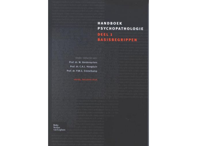 Voorkant - Handboek Psychopathologie 1 Basisbegrippen