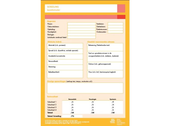 Voorkant - Screeling (ScreeLing) - scoreformulieren