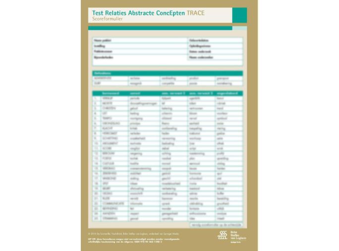 Voorkant - Test Relaties Abstracte ConcEpten TRACE