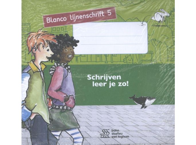 Voorkant - Schrijven leer je zo! - Blanco lijnenschrift 5 - set van 5 ex.