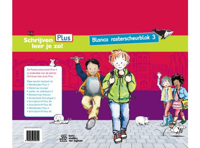 Voorkant - Schrijven leer je zo! Blanco rasterscheurblok PLUS 3