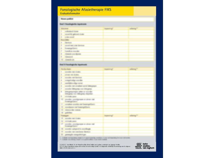 Voorkant - Fonologische Afasietherapie FIKS