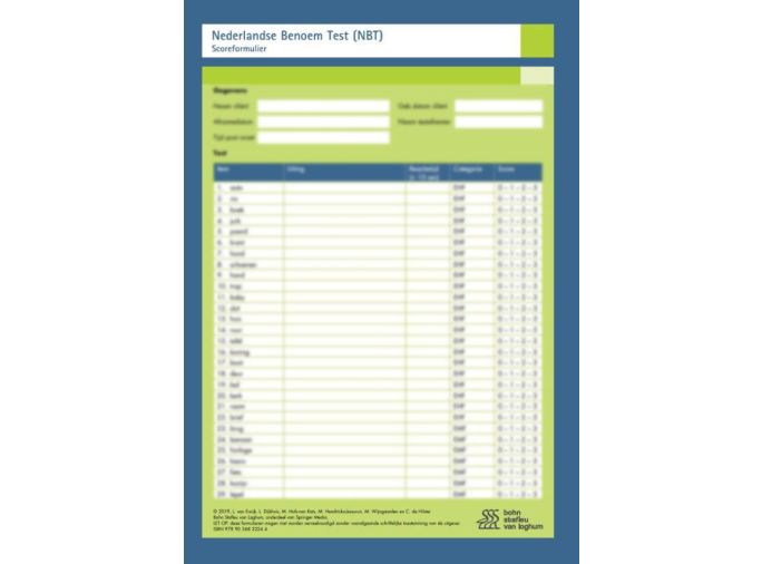 Voorkant - Nederlandse Benoem Test NBT
