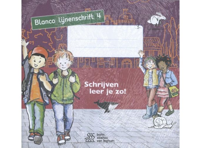 Voorkant - Schrijven leer je zo! - Blanco lijnenschrift 4 - set van 5 ex.