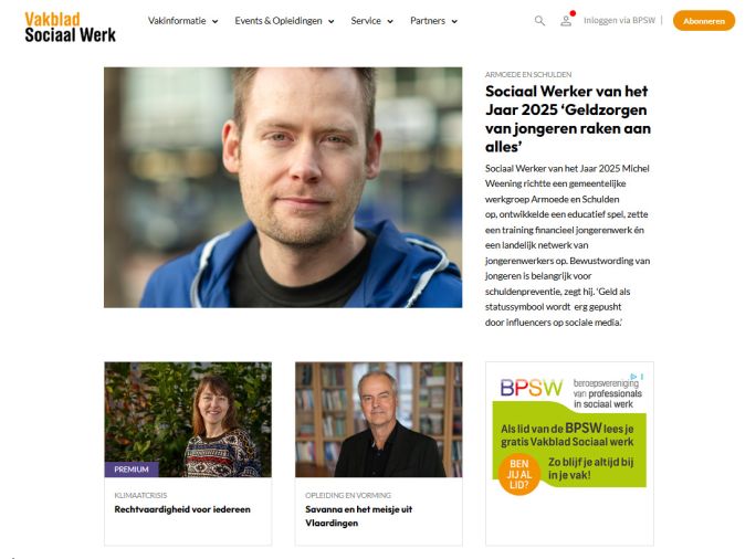 Voorkant - Vakblad Sociaal Werk Online Only