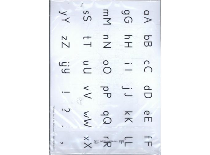 Voorkant - Schrijven leer je zo! Letterkaart 4 - set van 5 ex